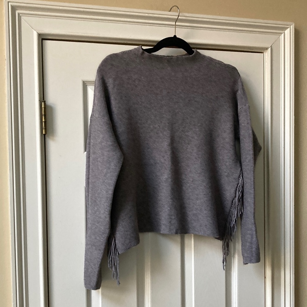 Mey New without tags crop sweater with tassels down sides